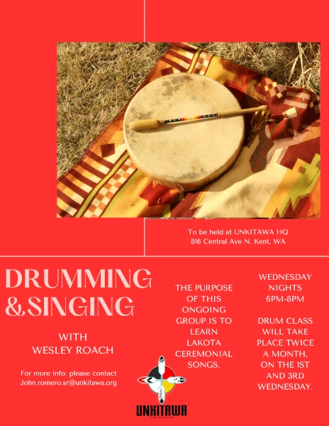 Drumming Singing with Wesley Roach - First and Third Wednesdays in May